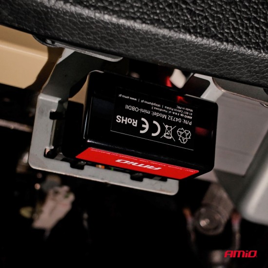 Amio - Διαγνωστικό Αυτοκινήτου OBD 2 τύπου ELM327 Bluetooth Mini τάση λειτουργίας 12V με ασύρματη σύνδεση για Επιβατικά Αυτοκίνητα - 1 τεμ. (04732/AM)
