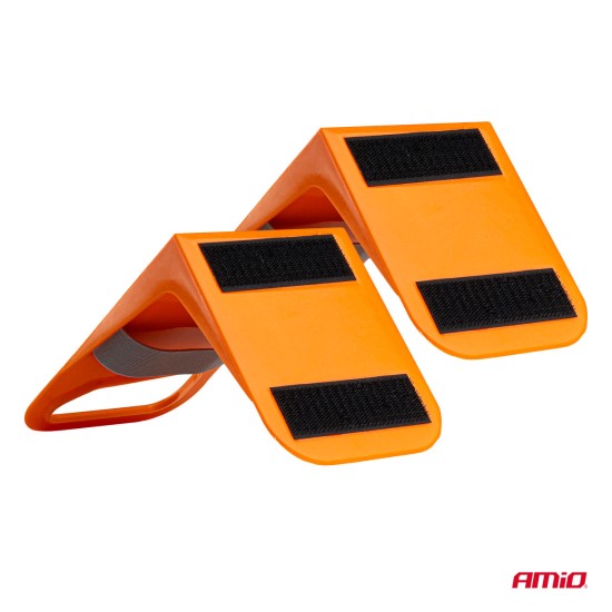Amio - Διαχωριστικό/Σταθεροποιητής Αντικειμένων Πορτ Μπαγκάζ Αντιολισθητικό διάσταση 11,5x19x14cm χρώμα πορτοκαλί - 2 τεμ (04770/AM)