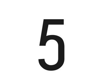 ΑΥΤΟΚΟΛΛΗΤΟ ΓΡΑΜΜΑ ΠΙΝΑΚΙΔΩΝ 60x30 mm "5"