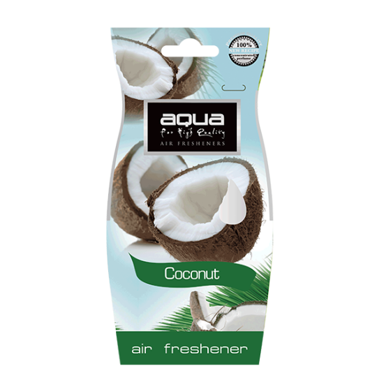 Aqua - ΑΡΩΜΑΤΙΚΟ ΑΥΤΟΚΙΝΗΤΟΥ ΚΡΕΜΑΣΤΟ ΜΕ ΑΡΩΜΑ ΚΑΡΥΔΑ (COCONUT) AQUA - 1 TEM. (10-003/AQ)