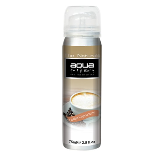 Aqua - ΑΡΩΜΑΤΙΚΟ ΑΥΤΟΚΙΝΗΤΟΥ ΣΕ ΣΠΡΕΙ (SPRAY) ΜΕ ΑΡΩΜΑ ΚΑΠΟΥΤΣΙΝΟ (CAPPUCCINO) FLAVORS SERIES 75ml AQUA - 1 TEM. (10-124/AQ)