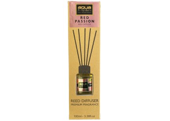 Aqua - Αρωματικό Χώρου Red Passion Home Reed Diffuser με 6 Στικς Aqua 100 ml - 1 τμχ (10-822/AQ)