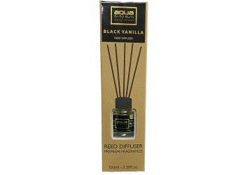 Aqua - Αρωματικό Χώρου Black Vanilia Home Reed Diffuser με 6 Στικς Aqua 100 ml - 1 τμχ (10-823/AQ)