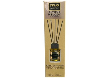 Aqua - Αρωματικό Χώρου Citrus Melody Home Reed Diffuser με 6 Στικς Aqua 100 ml - 1 τμχ (10-845/AQ)