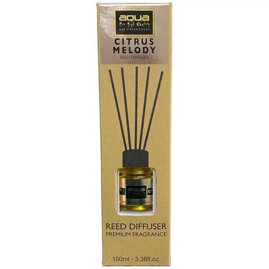 Aqua - Αρωματικό Χώρου Citrus Melody Home Reed Diffuser με 6 Στικς Aqua 100 ml - 1 τμχ (10-845/AQ)