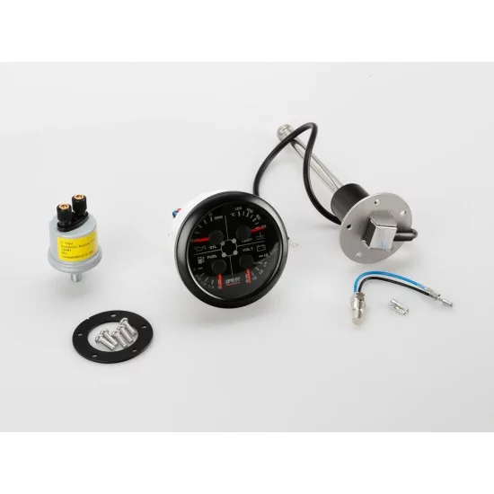 Lampa - Αναλογικό Όργανο 4-σε-1 85mm – Βολτόμετρο / Θερμοκρασία Νερού / Πίεση Λαδιού & Καύσιμο - 1 τεμ. (L1014.2)