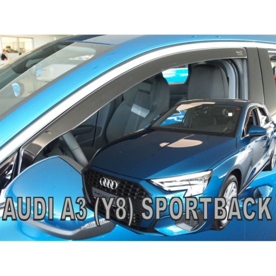 ΑΝΕΜΟΘΡΑΥΣΤΕΣ ΓΙΑ AUDI A3 Y8 LIMOUSINE 4D 2020-2021 / A3 Y8 SPORTBACK 5D 2020-2021 ΖΕΥΓΑΡΙ ΑΠΟ ΕΥΚΑΜΠΤΟ ΦΙΜΕ ΠΛΑΣΤΙΚΟ HEKO - 2 ΤΕΜ.