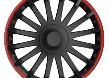 Amio - ΤΑΣΙΑ 16" CRYSTAL ΜΑΥΡΟ ΚΟΚΚΙΝΟ ΣΕΤ 4 ΤΕΜ ΣΕ ΚΟΥΤΙ (1317/AM)