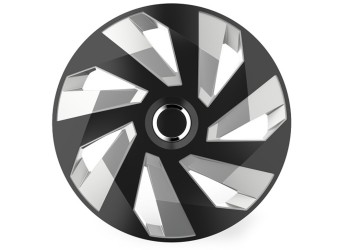 Amio - ΤΑΣΙ 14 INCH INCH HUBCAP VECTOR RC SILVER BLACK - 1 ΤΕΜ. (10498/AM)