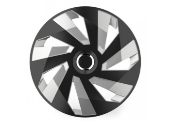 Amio - ΤΑΣΙΑ 15" HUBCAP VECTOR RC SILVER BLACK - ΣΕΤ 4 ΤΕΜ. ΣΕ ΚΟΥΤΙ (5230/AM)