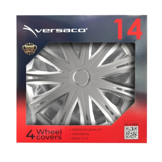 Amio - ΤΑΣΙΑ 14" HUBCAP SPARK ΑΣΗΜΙ - ΣΕΤ 4ΤΕΜ ΣΕ ΚΟΥΤΙ (1082/AM)