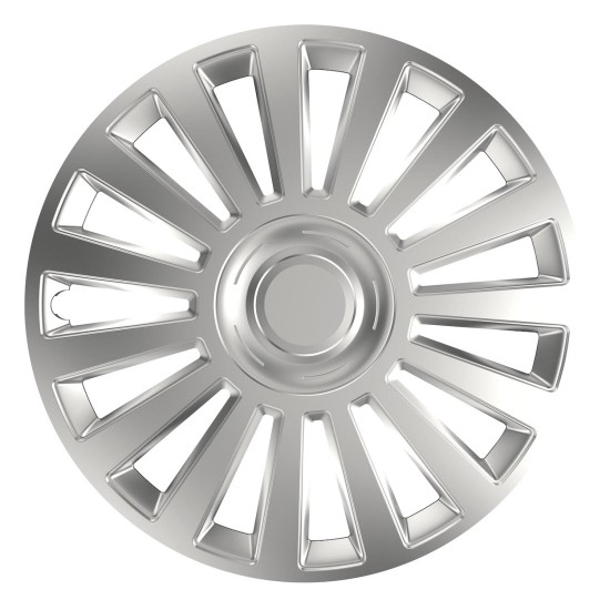 Amio - ΤΑΣΙΑ 14" HUBCAP LUXURY ΑΣΗΜΙ ΜΕ ΔΙΑΜΕΤΡΟ ΓΙΑ ΣΗΜΑ 6,5cm ΣΕΤ ΣΕ ΚΟΥΤΙ- 4 ΤΕΜ. (1150/AM)