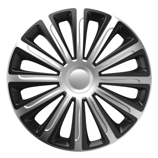 Amio - ΤΑΣΙΑ 16" HUBCAP TREND SILVER BLACK - ΣΕΤ ΣΕ ΚΟΥΤΙ - 4 ΤΕΜ. (6858/AM)