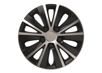 Amio - ΤΑΣΙΑ 14" RAPIDE NC SILVER BLACK (ΜΕ ΔΙΑΜΕΤΡΟ ΓΙΑ ΣΗΜΑ 7,2cm) - ΣΕΤ 4ΤΕΜ ΣΕ ΚΟΥΤΙ (1171/AM)