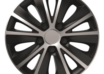 Amio - ΤΑΣΙΑ 14" RAPIDE NC SILVER BLACK (ΜΕ ΔΙΑΜΕΤΡΟ ΓΙΑ ΣΗΜΑ 7,2cm) - ΣΕΤ 4ΤΕΜ ΣΕ ΚΟΥΤΙ (1171/AM)