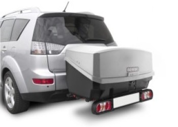 Πλήρες σετ με Βάση Ποδηλάτου Κοτσαδόρου RACE 3  για 3 ποδήλατα ή 1 E-bike και Μπαγκαζιέρα Κοτσαδόρου Nekkar Silver 300 σε ασημί με μαύρο χρώμα και ματ ανάγλυφη υφή Menabo - 2 τεμ.