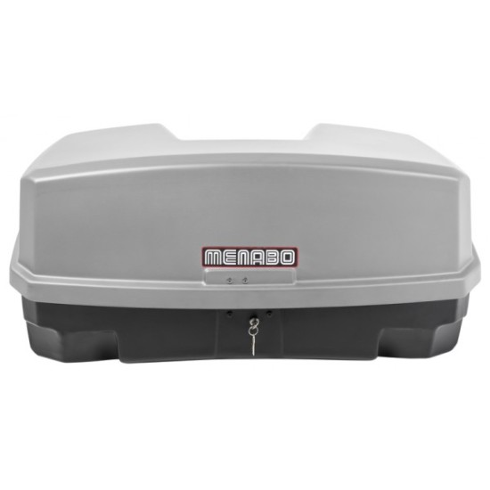 Πλήρες σετ με Βάση Ποδηλάτου Κοτσαδόρου RACE 4  για 4 ποδήλατα ή 1 E-bike και Μπαγκαζιέρα Κοτσαδόρου Nekkar Silver 300 σε ασημί με μαύρο χρώμα και ματ ανάγλυφη υφή Menabo - 2 τεμ.