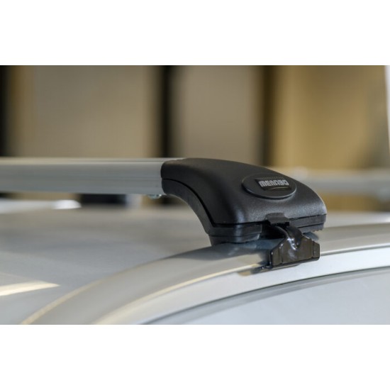 MENABO ΠΤΥΣΣΟΜΕΝΕΣ ΜΠΑΡΕΣ ΟΡΟΦΗΣ ΑΛΟΥΜΙΝΙΟΥ ARIETE 81.5-119.5 cm ΣΕ ΑΣΗΜΙ ΧΡΩΜΑ ΓΙΑ Seat Leon III (5F) X-Perience ST 5 doors 2015>2020 ΜΕ FLUSH RAILS 5.5 cm max - 2 ΤΕΜ. (12060/MB)