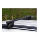 MENABO ΜΠΑΡΕΣ ΟΡΟΦΗΣ ΑΛΟΥΜΙΝΙΟΥ SHERMAN BLACK 120 cm ΣΕ ΜΑΥΡΟ ΧΡΩΜΑ ΓΙΑ Toyota Yaris / Vitz (P1) Verso 5 doors 2000>2005 ΜΕ RAISED RAILS (Παράλληλες Μπάρες με Κενό) - 2 ΤΕΜ. (12280/MB)