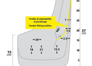 ΛΑΣΠΩΤΗΡΕΣ SPLASH-GUARDS CONTOUR SUV 27x37cm TYPE-8 2ΤΕΜ.