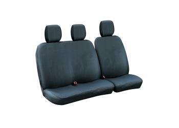 Καλύμματα Καθισμάτων Dots-2, με επανατυλικτήρα ζώνης - Μαύρο / Μπλε