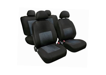 Καλύμματα Καθισμάτων Sport υψηλής ποιότητας ζακάρ Γκρι / Μαύρο set