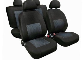 Καλύμματα Καθισμάτων Sport υψηλής ποιότητας ζακάρ Γκρι / Μαύρο set