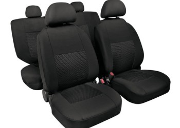 Καλύμματα Καθισμάτων Linear υψηλής ποιότητας ζακάρ Μαύρο set