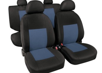 Καλύμματα Καθισμάτων Classic υψηλής ποιότητας ζακάρ Μπλε Σκούρο / Μαύρο