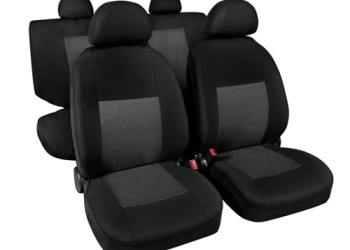 Καλύμματα Καθισμάτων Classic υψηλής ποιότητας ζακάρ Γκρι / Μαύρο