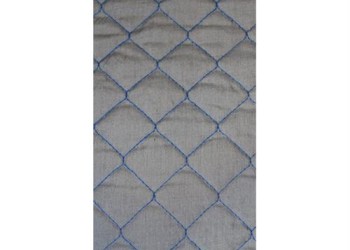 ΠΛΑΤΟΚΑΘΙΣΜΑΤΑ ΨΑΘΑ/ ΒΑΜΒΑΚΕΡΟ ΥΦΑΣΜΑ  ΔΙΠΛΗΣ ΟΨΗΣ STRIPS ΜΠΛΕ/ΓΚΡΙ  (ΦΑΡΔΟΣ 42 CM) 2ΤΕΜ.