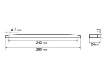 Φως Θέσεως 24V 12LED 28cm Κόκκινο Αδιάβροχο