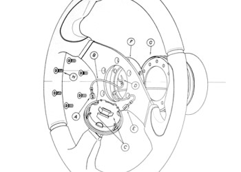 ΤΙΜΟΝΙ KOBRA 320mm ΤΡΙΑΚΤΙΝΟ ΜΑΥΡΟ/ΑΣΗΜΙ ΚΕΝΤΡΟ LUISI