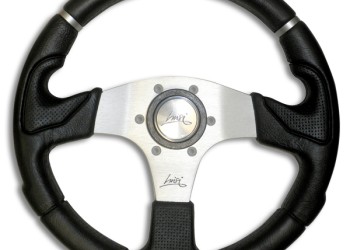 ΤΙΜΟΝΙ KOBRA 320mm ΤΡΙΑΚΤΙΝΟ ΜΑΥΡΟ/ΑΣΗΜΙ ΚΕΝΤΡΟ LUISI