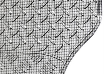 Πατάκια Universal Λάστιχο Χρώμιο - Carbon 4τμχ 65x44cm + 40x33cm