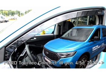 ΑΝΕΜΟΘΡΑΥΣΤΕΣ ΓΙΑ FORD TRANSIT CONNECT 2021+ / FORD TOURNEO CONNECT 2021+ ΑΠΟ ΕΥΚΑΜΠΤΟ ΦΙΜΕ ΠΛΑΣΤΙΚΟ HEKO - 2 ΤΕΜ.