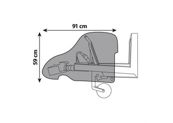 Κουκούλα Μηχανισμοί Τρέιλερ PVC 91x59cm