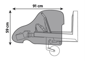 Κουκούλα Μηχανισμοί Τρέιλερ PVC 91x59cm