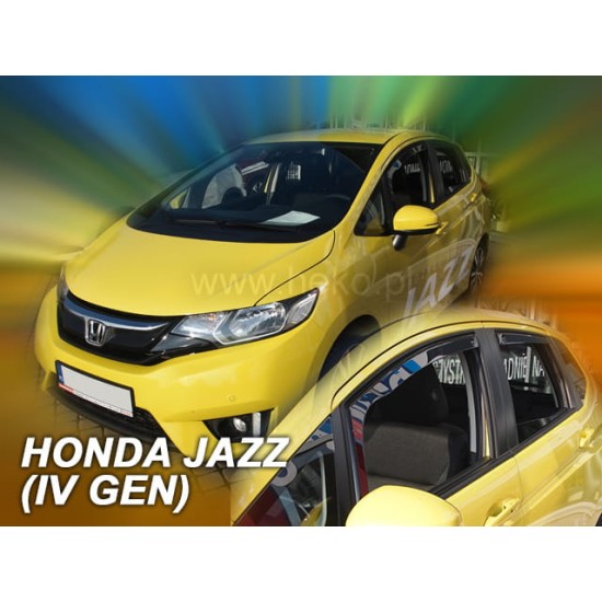 ΑΝΕΜΟΘΡΑΥΣΤΕΣ ΓΙΑ HONDA JAZZ IV 5D 2013+ ΣΕΤ ΑΥΤΟΚΙΝΗΤΟΥ ΑΠΟ ΕΥΚΑΜΠΤΟ ΦΙΜΕ ΠΛΑΣΤΙΚΟ HEKO - 4 ΤΕΜ.