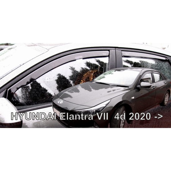 ΑΝΕΜΟΘΡΑΥΣΤΕΣ ΓΙΑ HYUNDAI ELANTRA 4D 2020+ ΣΕΤ ΑΥΤΟΚΙΝΗΤΟΥ ΑΠΟ ΕΥΚΑΜΠΤΟ ΦΙΜΕ ΠΛΑΣΤΙΚΟ HEKO - 4 ΤΕΜ.
