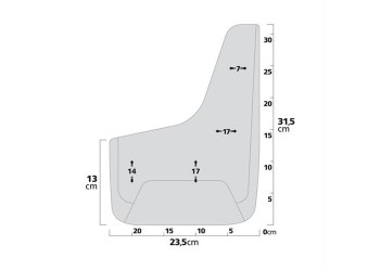ΛΑΣΠΩΤΗΡΕΣ SPLASH-GUARDS (M) 23,5 Χ 31,5 cm UNIVERSAL - 2 ΤΕΜ.