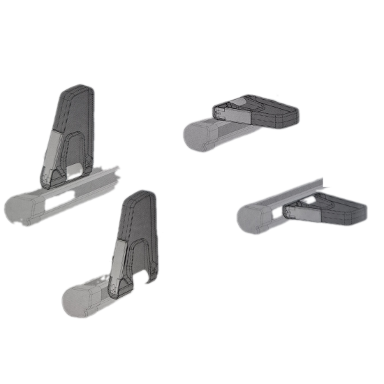 Nordrive - Stop Πλαϊνά για Μπάρες Kargo Plus για Επιβατικά Αυτοκίνητα και Φορτηγά - 2 τεμ. (N11032)