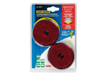 ΑΝΤΑΝΑΚΛΑΣΤΙΚΑ ΚΟΚΚΙΝΑ EURO-NORM ΣΤΡΟΓΓΥΛΑ ΜΕ ΒΙΔΑ 65mm 2ΤΕΜ