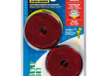 ΑΝΤΑΝΑΚΛΑΣΤΙΚΑ ΚΟΚΚΙΝΑ EURO-NORM ΣΤΡΟΓΓΥΛΑ ΜΕ ΒΙΔΑ 65mm 2ΤΕΜ