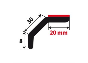 ΔΙΑΚΟΣΜΗΤΙΚΟ SPOILER UNI-SKIRT SK-1 20+30+8mm 250cm