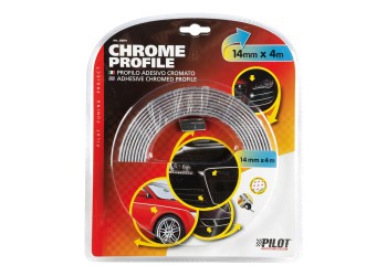 ΑΥΤΟΚΟΛΛΗΤΟ TRIM ΧΡΩΜΙΟ ΕΠΙΠΕΔΟ ΓΙΑ ΠΟΡΤΕΣ, ΓΡΙΛΙΕΣ, ΠΡΟΦΥΛΑΚΤΗΡΕΣ, ΠΛΑΙΝΑ ΠΑΧΟΣ 14MM ΜΗΚΟΣ 4M