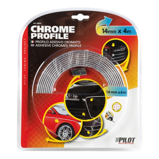 ΑΥΤΟΚΟΛΛΗΤΟ TRIM ΧΡΩΜΙΟ ΕΠΙΠΕΔΟ ΓΙΑ ΠΟΡΤΕΣ, ΓΡΙΛΙΕΣ, ΠΡΟΦΥΛΑΚΤΗΡΕΣ, ΠΛΑΙΝΑ ΠΑΧΟΣ 14MM ΜΗΚΟΣ 4M