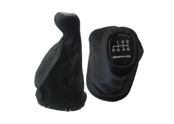 Πόμολο Ταχυτήτων με Φούσκα Δερματίνη Μαρκέ για MERCEDES C-KLAS W203 2000+ΕΚΔΟΣΗ AMG