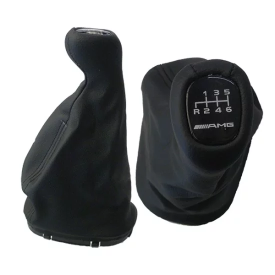 Πόμολο Ταχυτήτων με Φούσκα Δερματίνη  για MERCEDES C-KLAS W203 2000+ΕΚΔΟΣΗ AMG