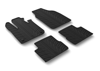 ΜΑΡΚΕ ΠΑΤΑΚΙΑ ΣΕ ΣΚΑΦΗ ΛΑΣΤΙΧΟ ΓΙΑ FIAT 500 NUOVA ΗΛΕΚΤΡΙΚΟ 04/2020+ SUMISURA ΣΕ ΜΑΥΡΟ ΧΡΩΜΑ ME ΚΟΥΜΠΩΜΑΤΑ LAMPA - 4 ΤΕΜ.